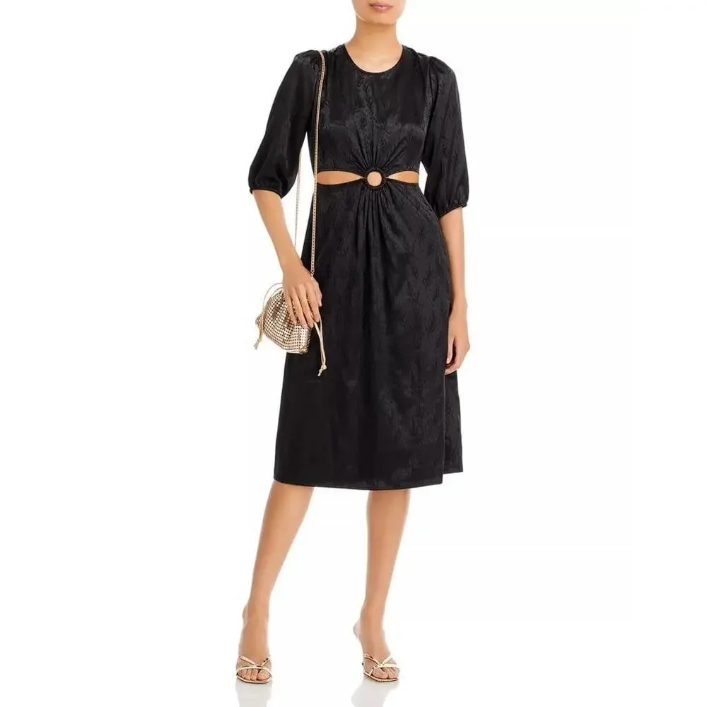 AQUA Cutout O‎ Ring Midriff Dress Size small